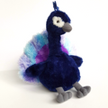 Korimco BLUE PURPLE PEACOCK Bird Plush 29cm Stuffed Animal Soft Toy Lil Friends0