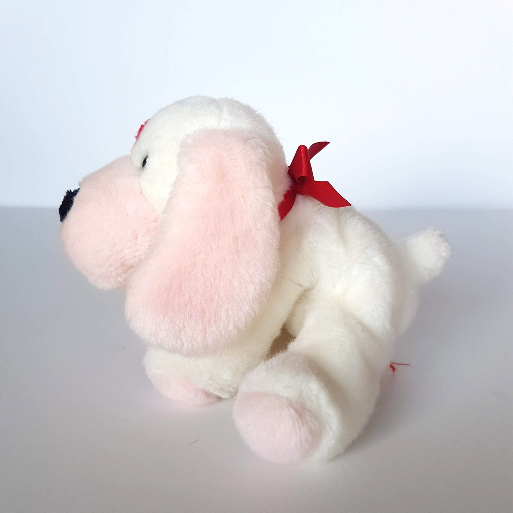 Floppy WHITE RED HEART DOG Plush 14cm Soft Toy Stuffed Animal LOVE TOY Heart2