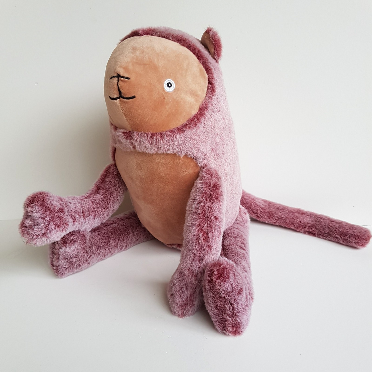 Peaceful Kids SLUNKY Plush 44cm Soft Toy Stuffed Animal Sloth Monster Pink Cute1