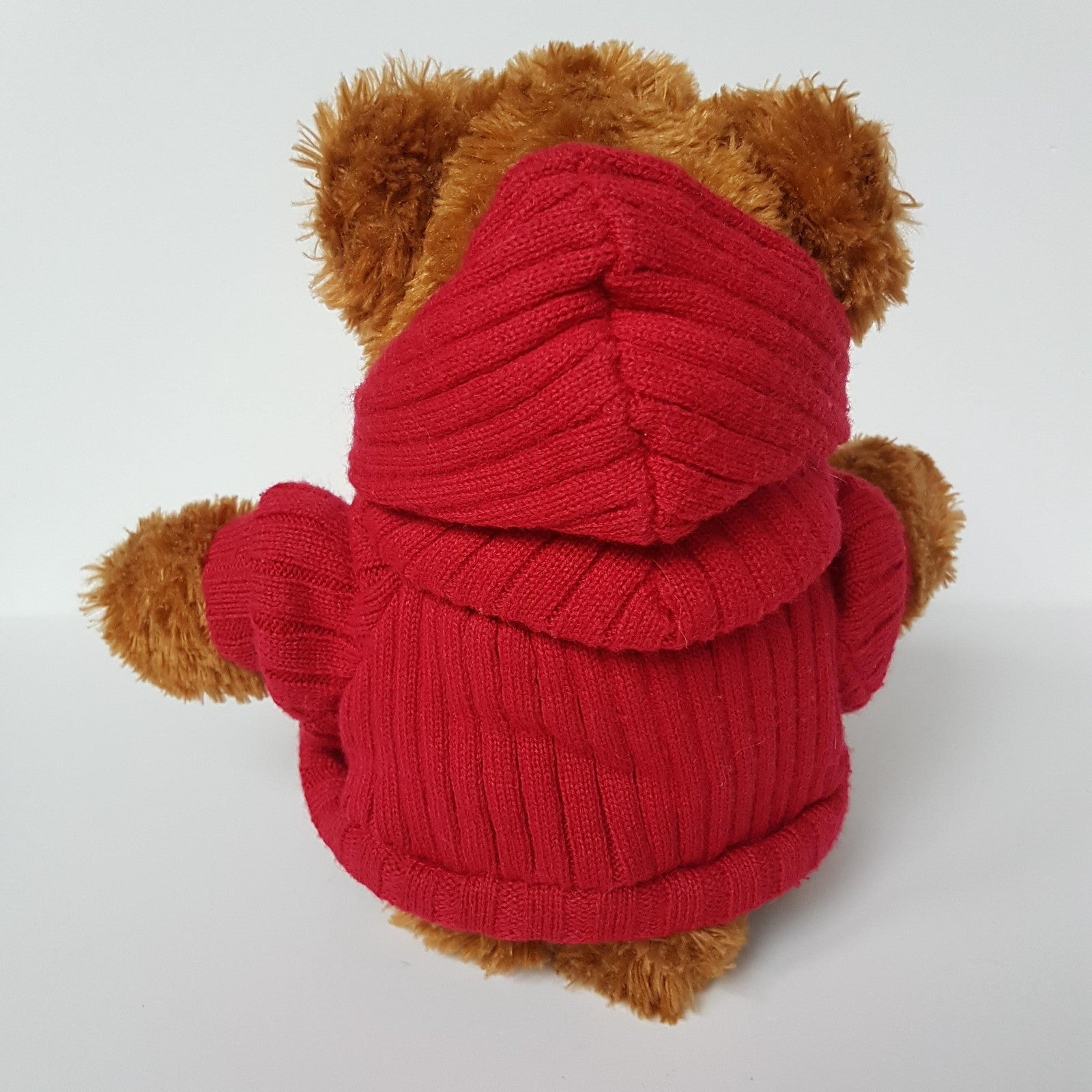 Myer OSCAR Floppy Teddy Bear Red Hoodie Stuffed Animal Soft Toy 32cm Cuddly Cute2