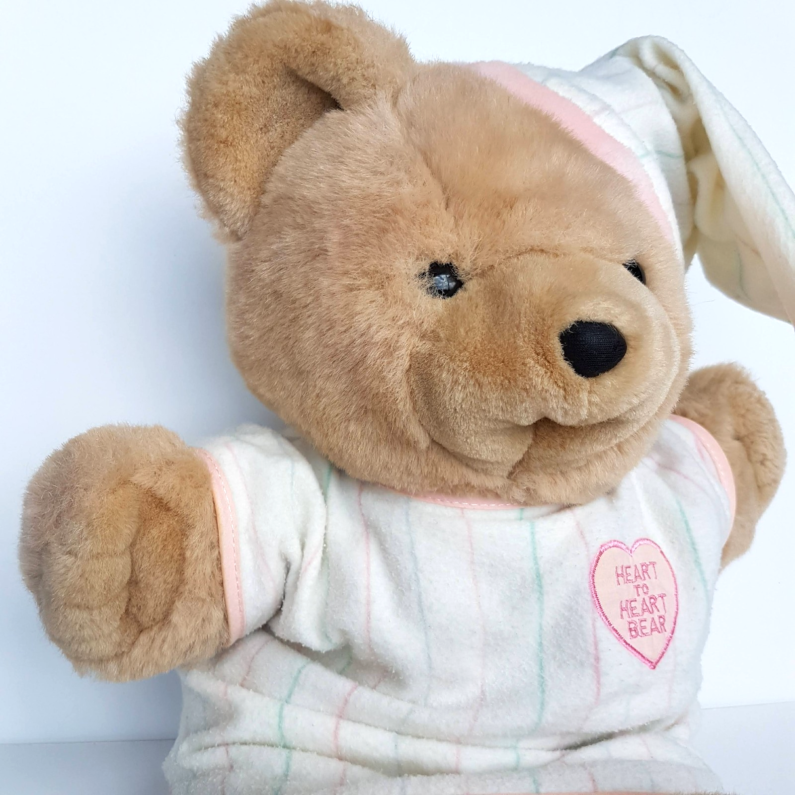 Vintage HEART TO HEART BEAR Plush 45cm Chosun 1986 NO HEART Stuffed Animal Toy4
