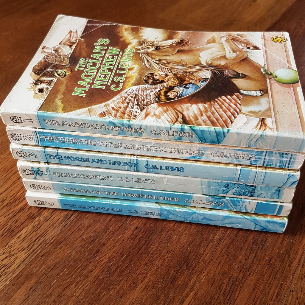 C.S Lewis NARNIA BOOK 1 6 Bundle Lion Witch Caspian Vintage Fiction Fantasy Lot8