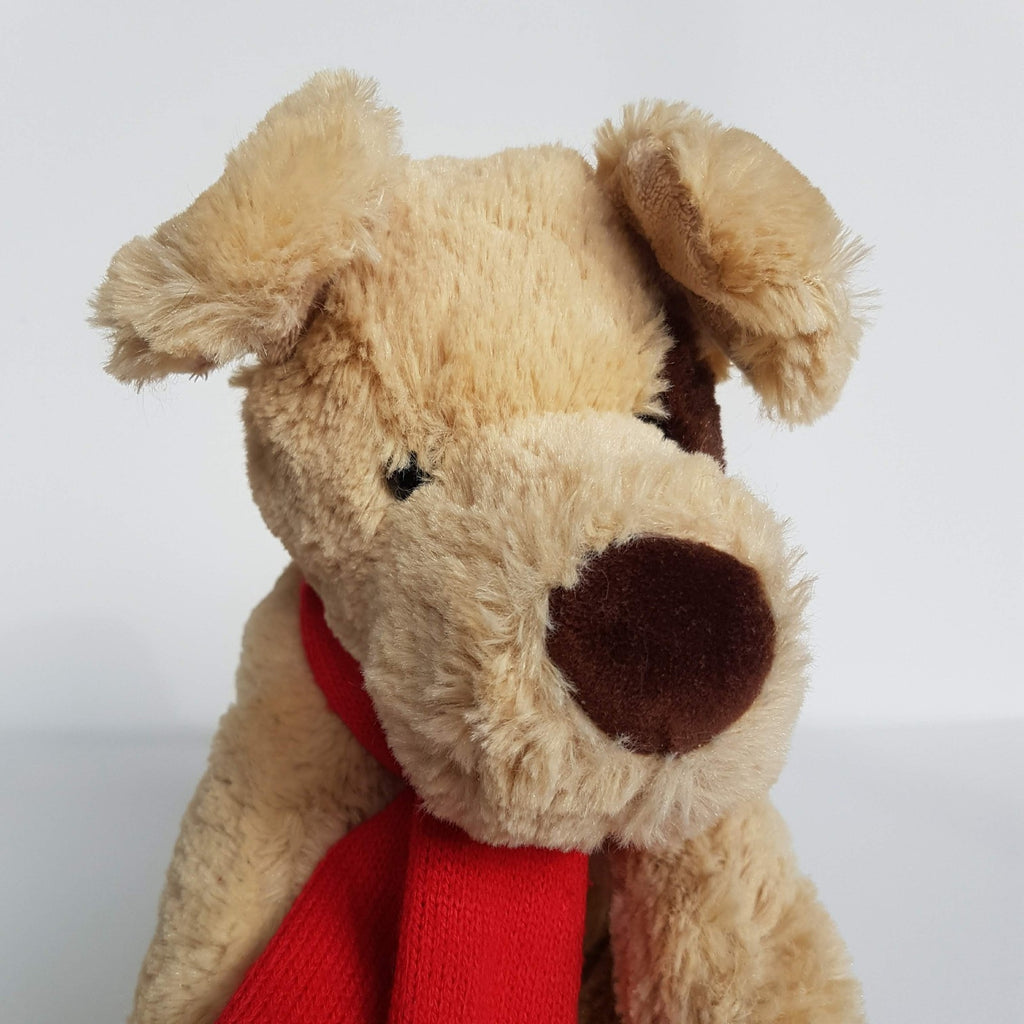 Minkplush MEMPHIS DOG Plush Puppy Stuffed Animal Soft Toy Red Scarf Cuddly Cute6