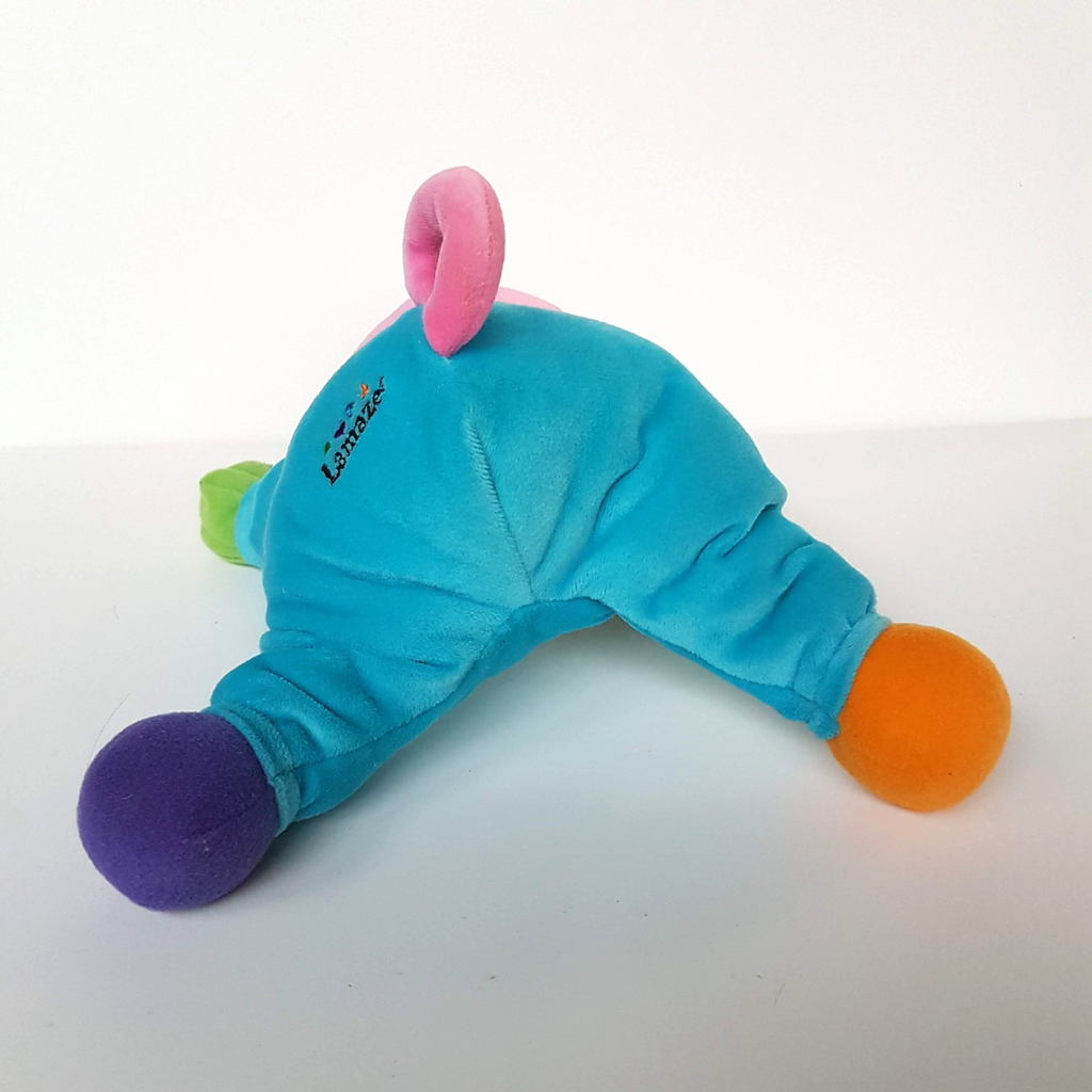 Rare Lamaze VELOUR HIPPO Plush 28cm Colour Block Rattle Stuffed Animal Soft Toy6