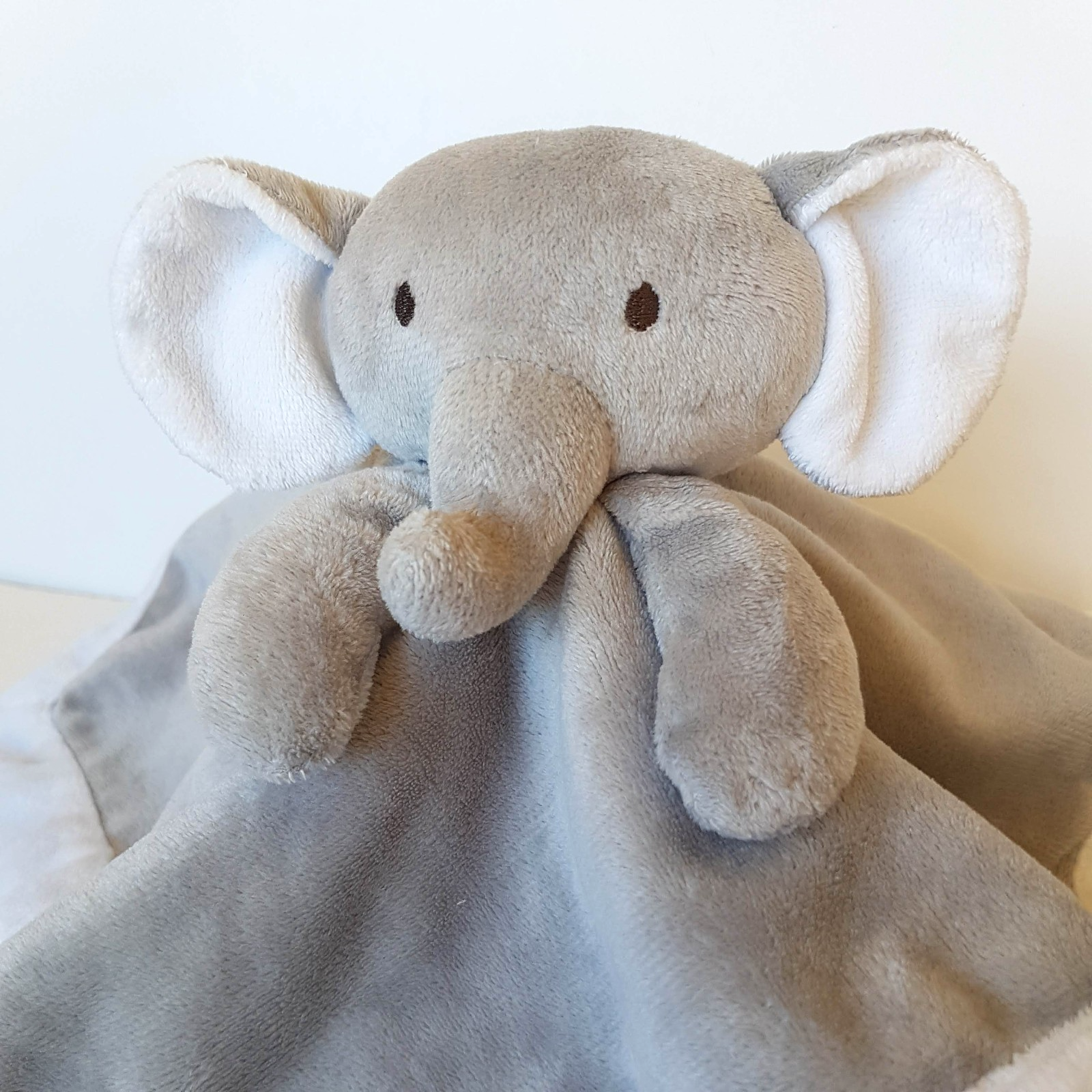 Little Haven GREY ELEPHANT Lovey Security Blanket Comforter Plush Soft Toy Sleep1