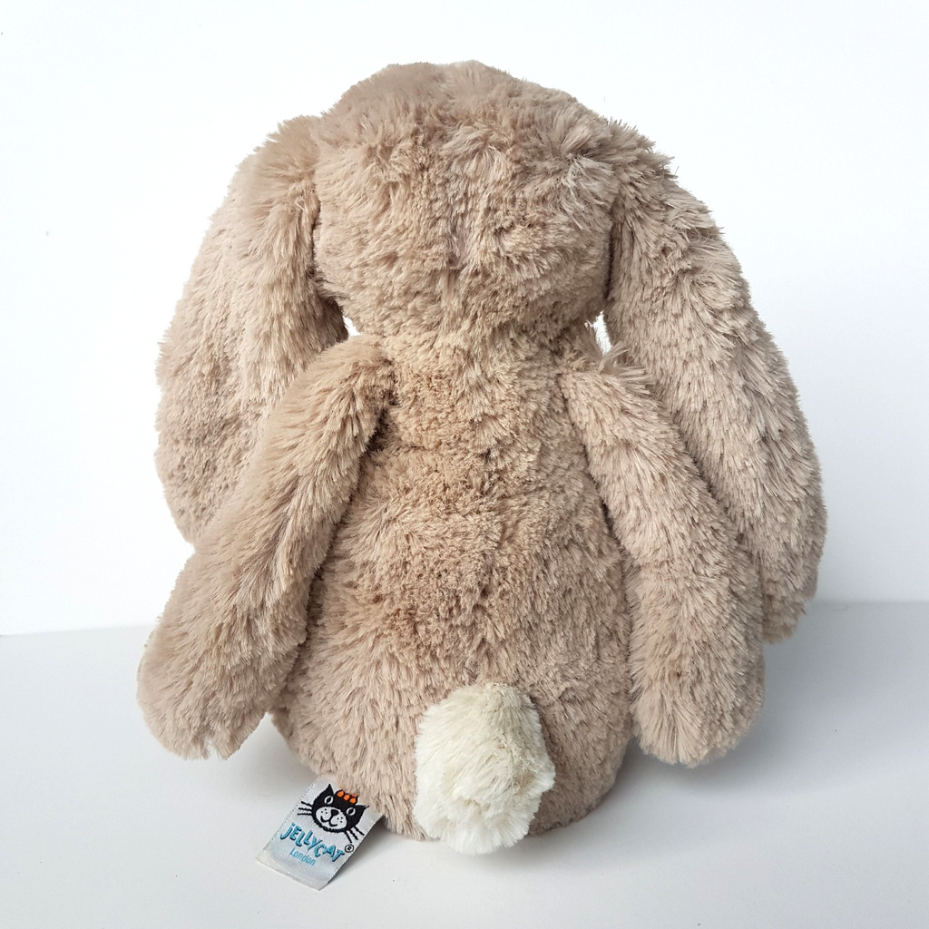 Jellycat BEIGE BASHFUL BUNNY Medium 12" Plush Stuffed Animal Soft Toy5