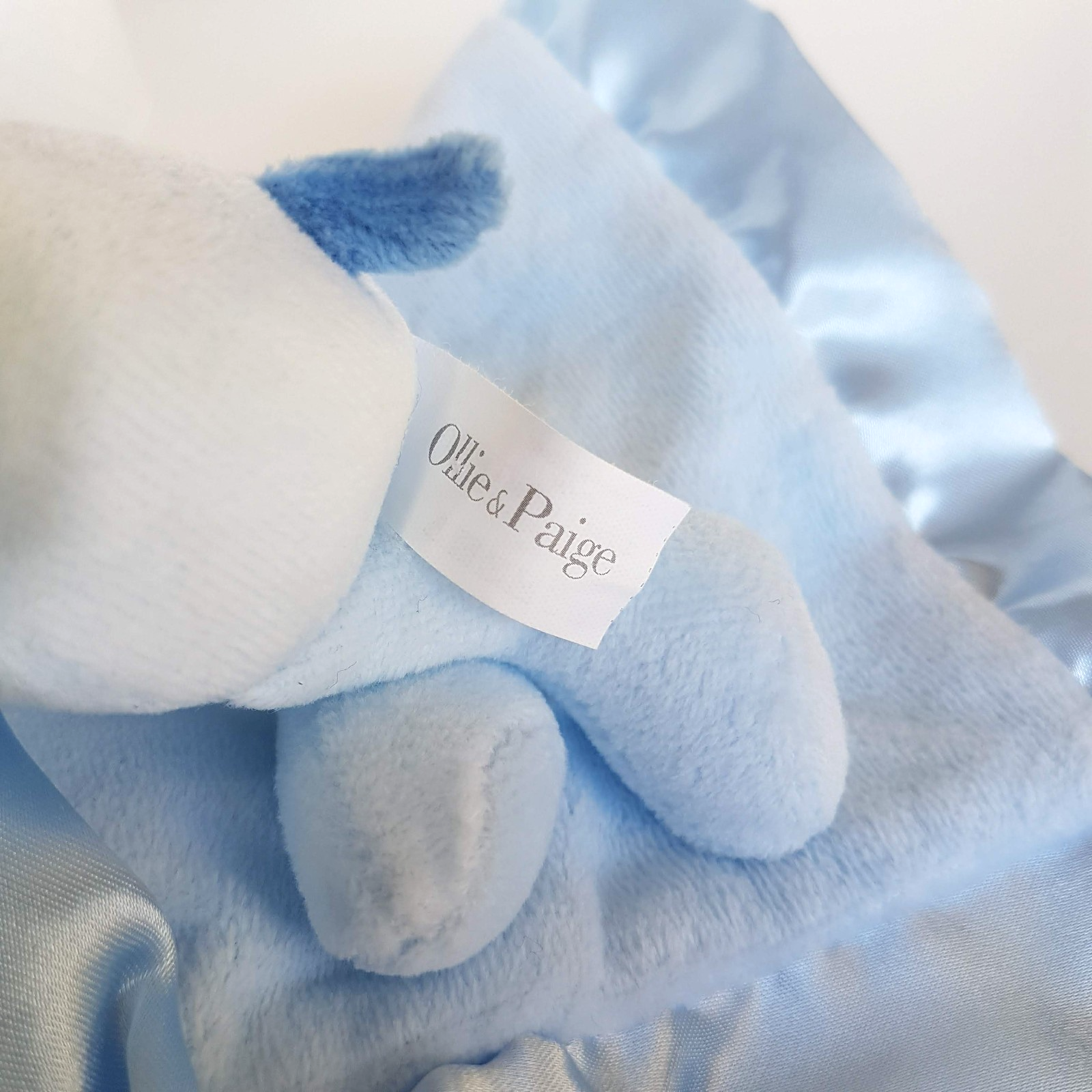 Ollie & Paige BLUE DOG Lovey Plush Puppy Comforter Security Blanket Soft Toy5