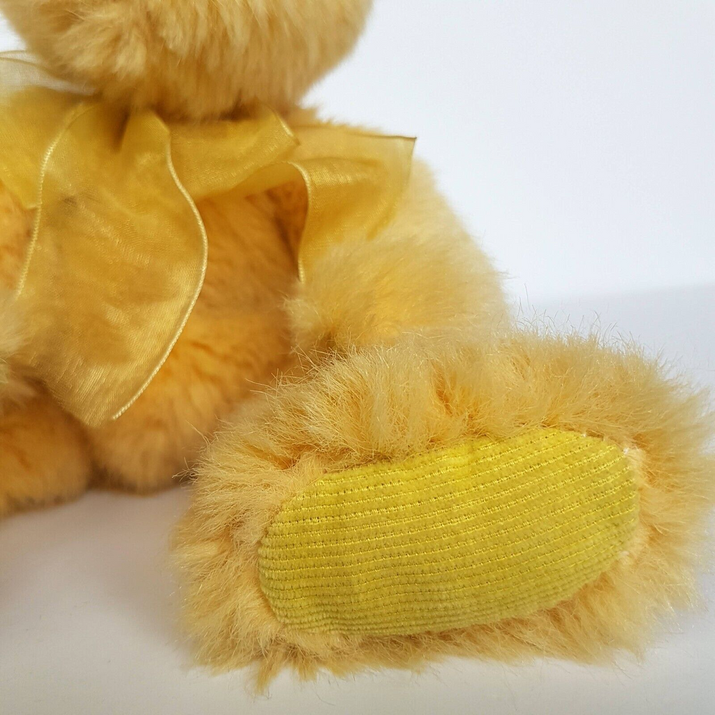 Teddy & Friends YELLOW TEDDY BEAR 29cm Soft Toy Stuffed Animal Plush Beans Bow4