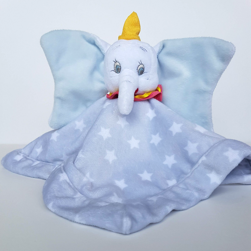 Disney DUMBO ELEPHANT Baby Lovey Comforter Security Blanket Soft Toy Crinkle Ear3