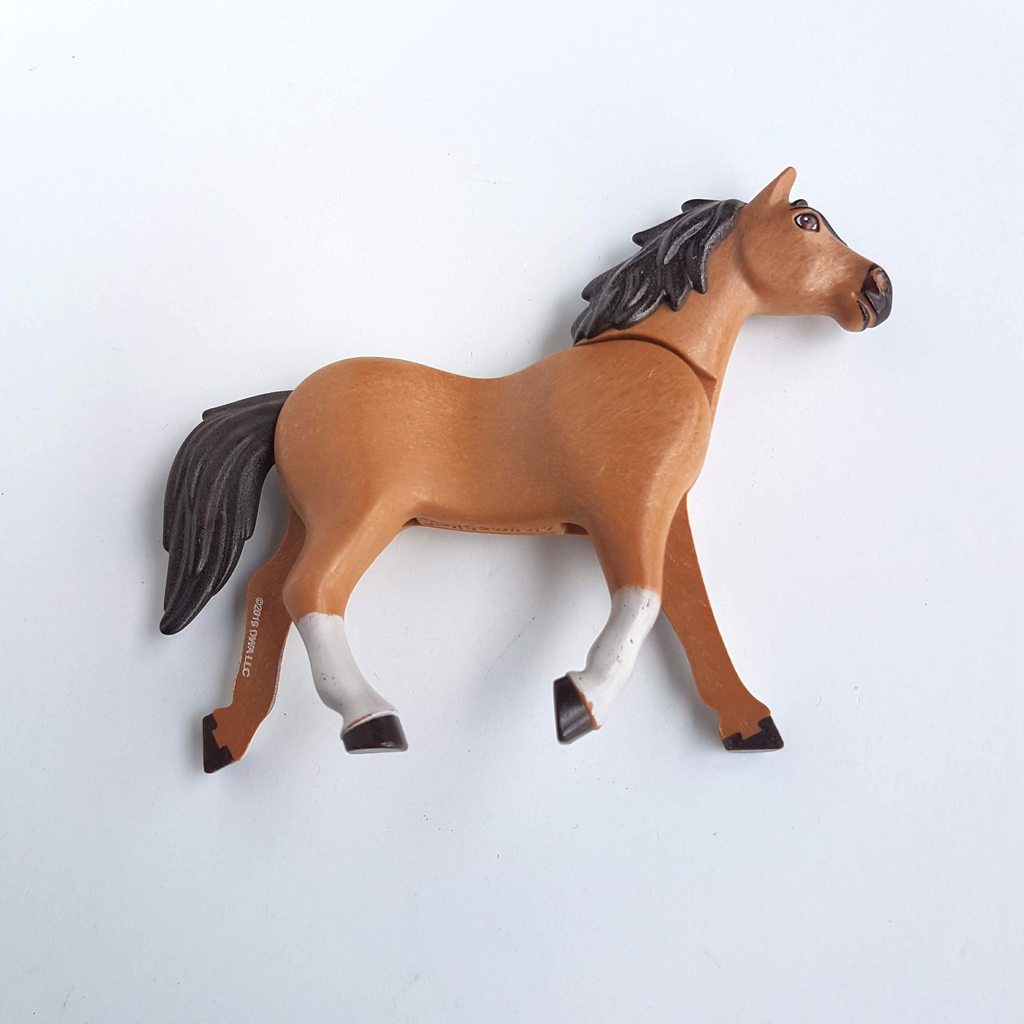 Playmobil SPIRIT RIDING FREE Replacement Bay Horse Plastic Pony Figure Posable1