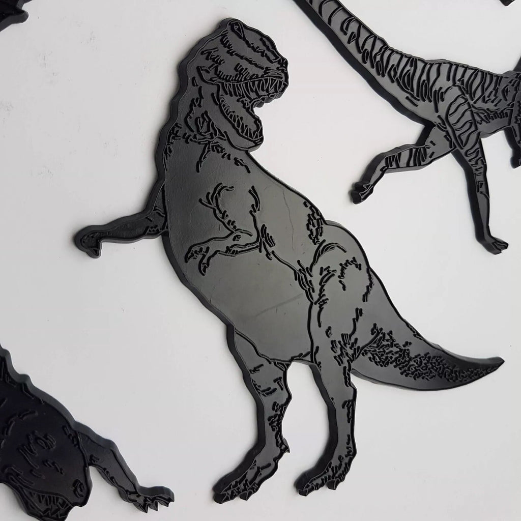 RARE 70s FRANK DOWN Dinosaur Drawing Templates Prehistoric Art Craft Supplies2