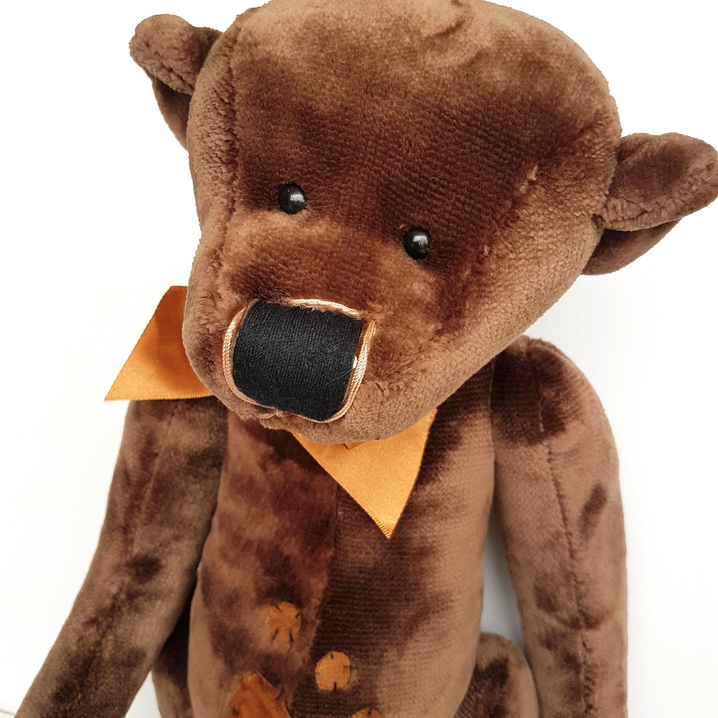 Russ WELLESLEY Teddy Bear Plush 42cm Velveteen RARE Stuffed Animal Soft Toy3