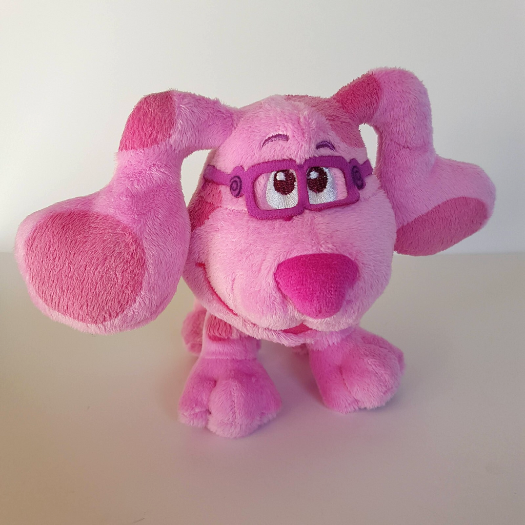 Blues Clues MAGENTA Plush Dog Nikelodeon Soft Toy Stuffed Animal Pink Glasses1