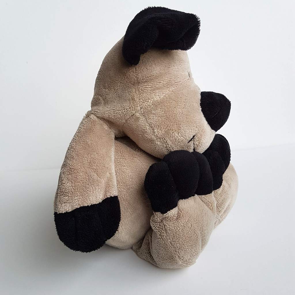Cute FLOPPY BLACK GREY DOG Plush Soft Toy 35cm Cuddly Stuffed Animal Beanbag Toy5