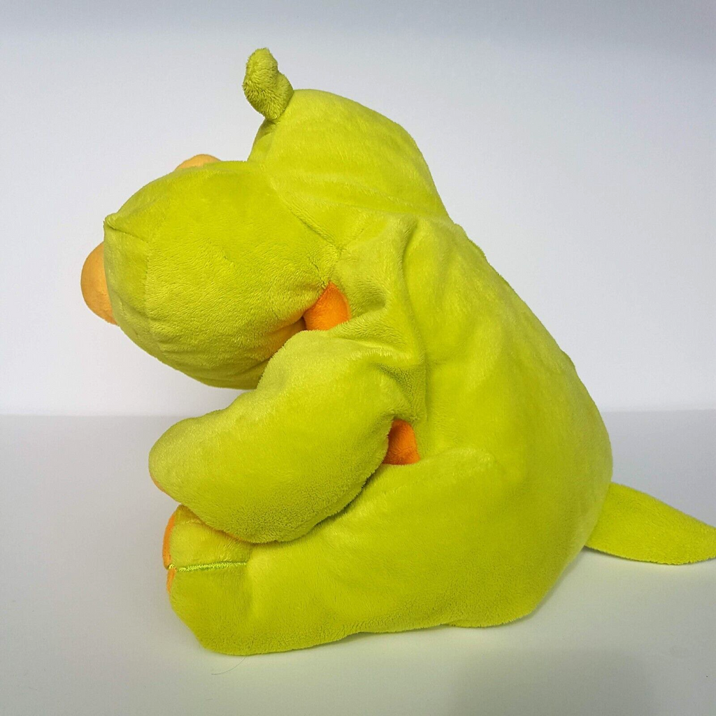 Floppy NEON RHINO Plush Green Orange 23cm Soft Toy Stuffed Animal Cardeaux Cute4