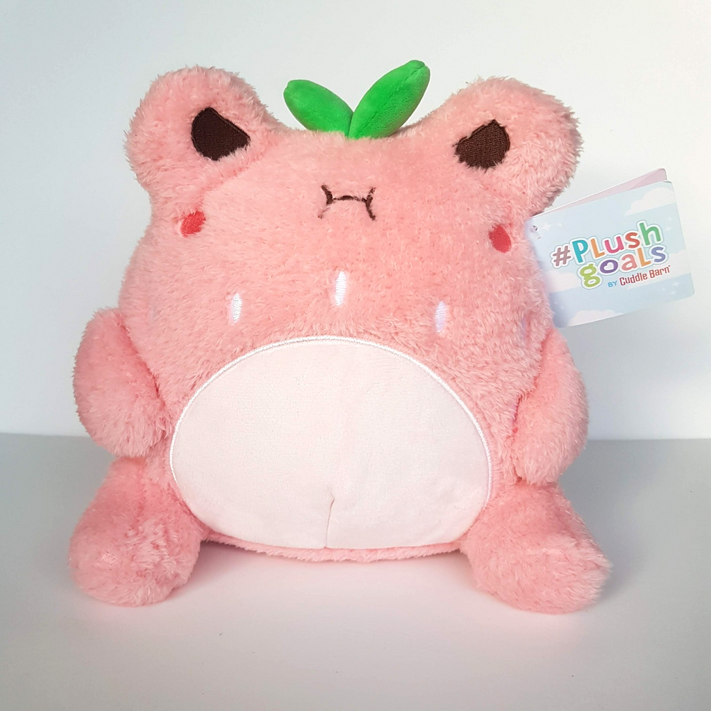 Cuddle Barn STRAWBERRY WAWA Froggie Frog Plush Goals Soft Toy Stuffed Animal0