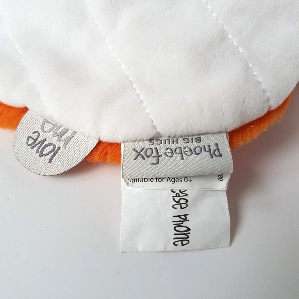 O.B Designs PHOEBE FOX Plush Comforter Lovey Security Blanket Hanger Orange Cute8