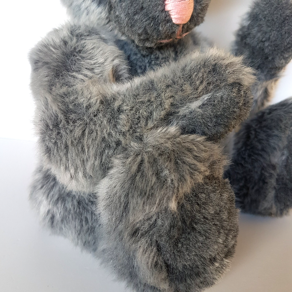 Jointed HANDMADE GREY BUNNY RABBIT 34cm Plush Weighted Stuffed Animal Soft Toy5