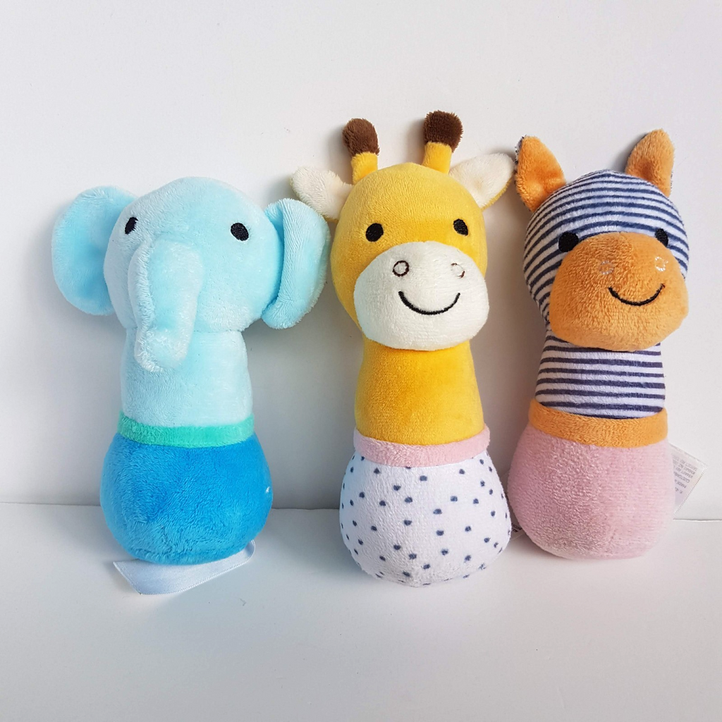 Anko ANIMAL BABY RATTLES Plush Stuffed Animal Soft Toy Baby Play Toy Bundle Lot0
