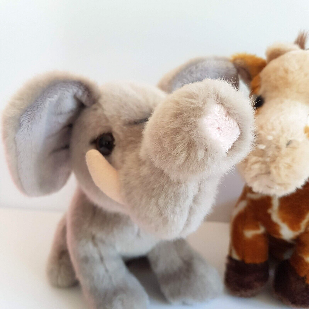 Korimco SAFARI ANIMAL Plush LOT Elephant Giraffe Rhino Soft Toy Stuffed Animal1