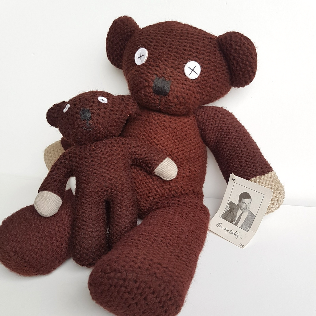 Genuine MR BEAN TEDDY BEARS Vintage 1996 1997 Soft Toy Plush Stuffed Animal Knit3