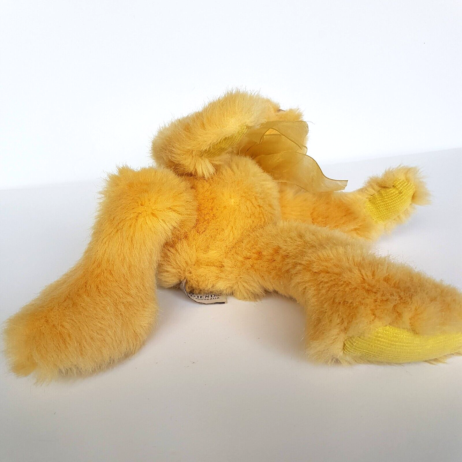 Teddy & Friends YELLOW TEDDY BEAR 29cm Soft Toy Stuffed Animal Plush Beans Bow9