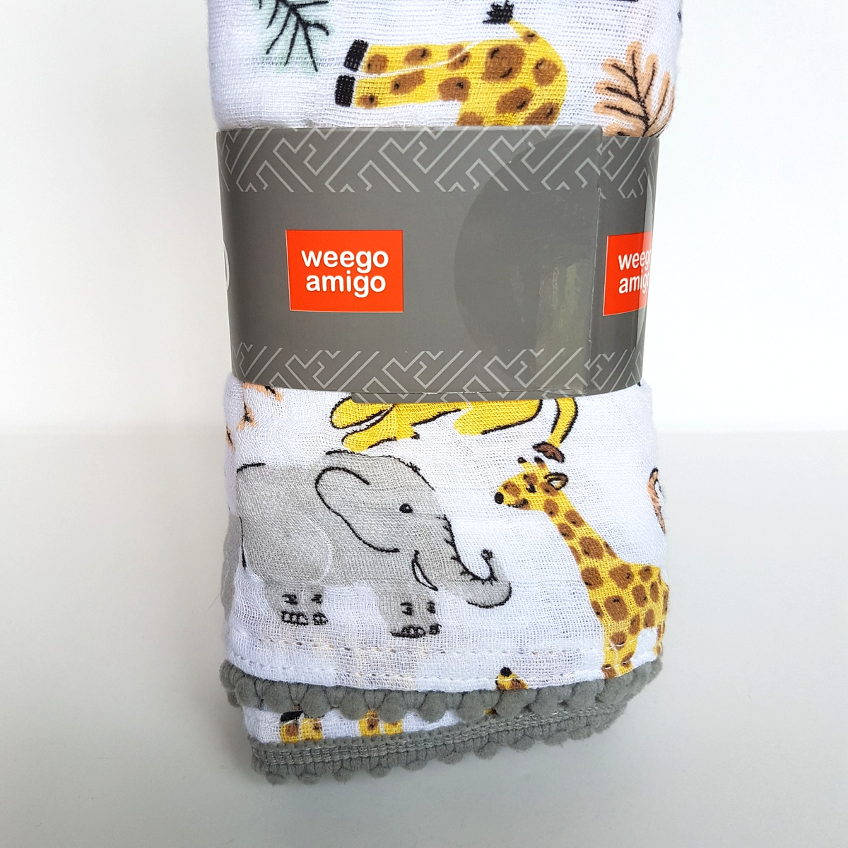 Weego Amigo MUSLIN WRAP Swaddle Baby Blanket Jungle Animals 100% Cotton NEW Cute7
