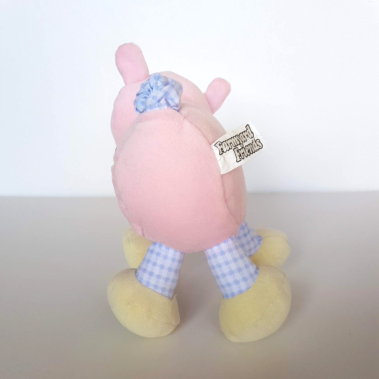Velour FARMYARD FRIENDS PIG Vintage Plush Stuffed Animal Farm Piglet Soft Toy2