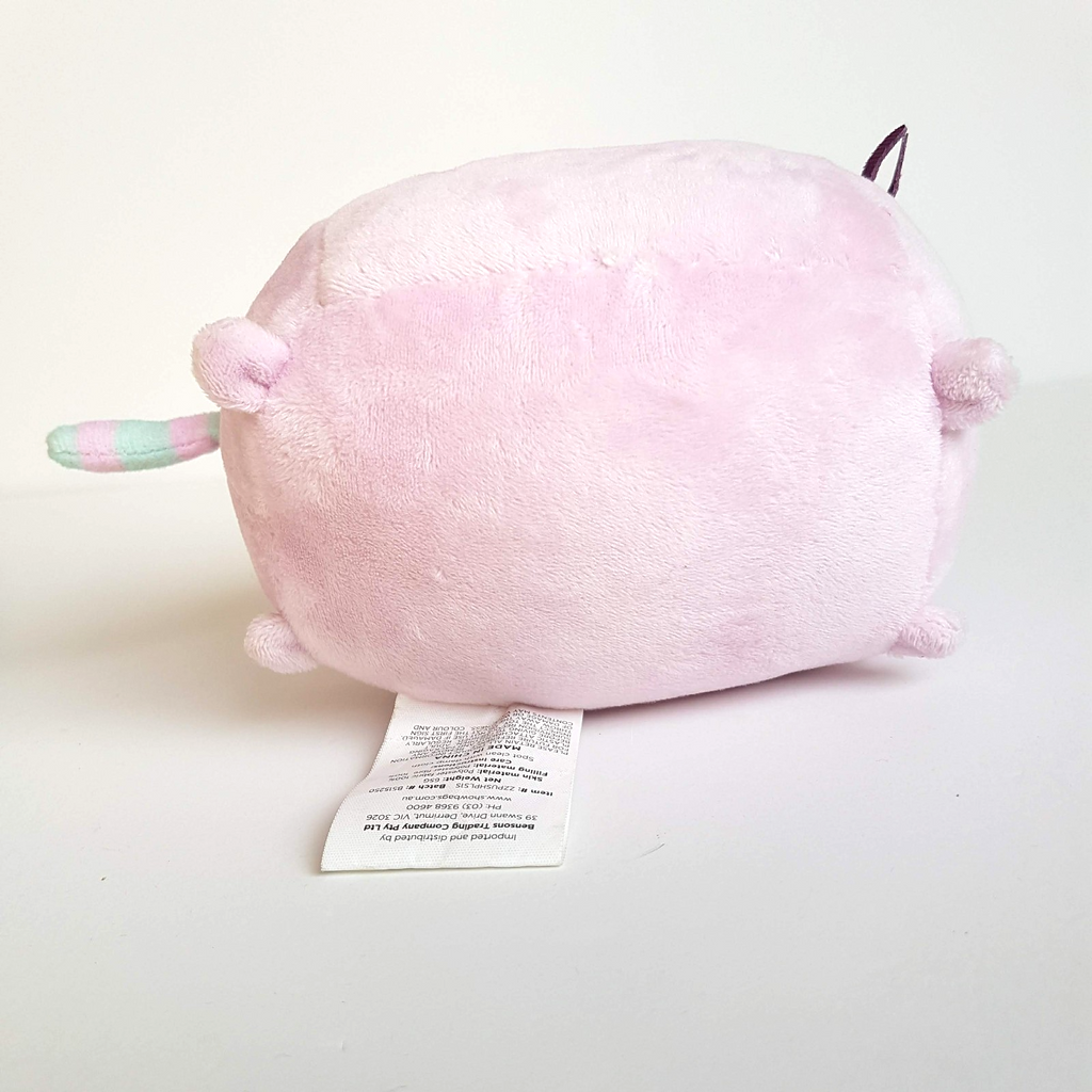 2024 PINK PUSHEEN CAT Plush 16cm Aqua Stripe Heart Soft Toy Stuffed Animal Cute5