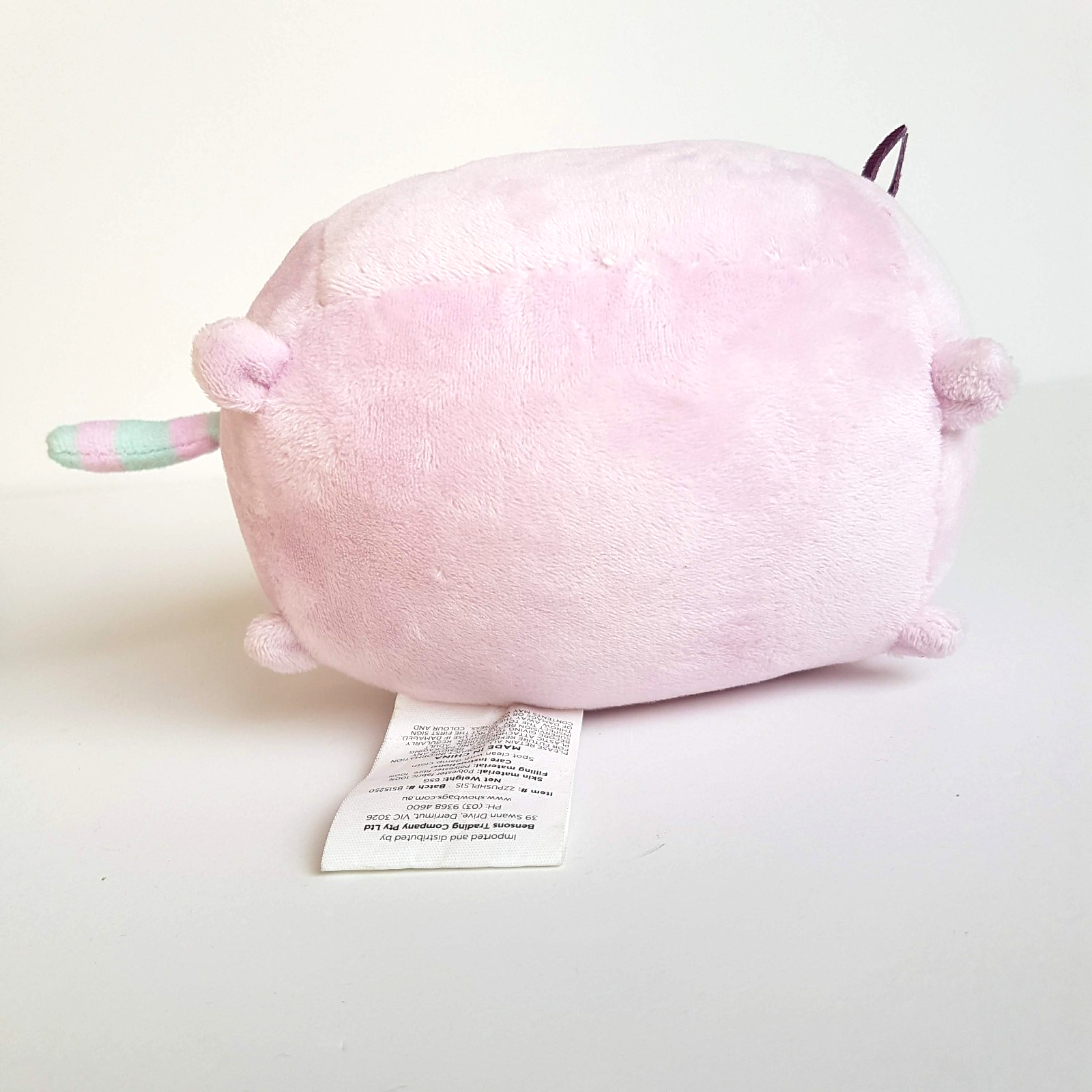 2024 PINK PUSHEEN CAT Plush 16cm Aqua Stripe Heart Soft Toy Stuffed Animal Cute5