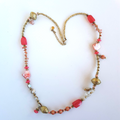 W Lane STRAND NECKLACE 82cm Peach Pink Beach Coastal Boho Fashion Jewellery0