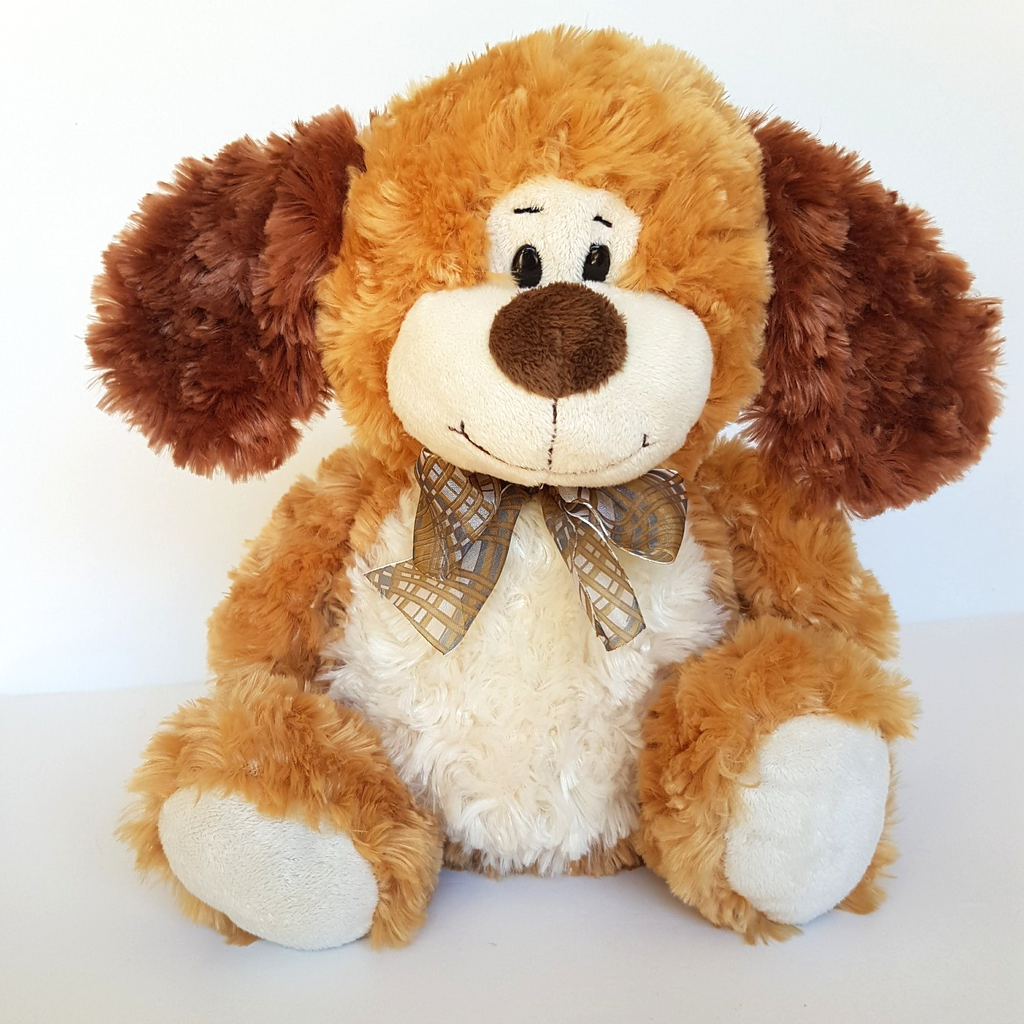 Hug Fun CUDDLY DOG Plush 28cm Puppy Stuffed Animal Soft Toy Bow Toys 'R Us0