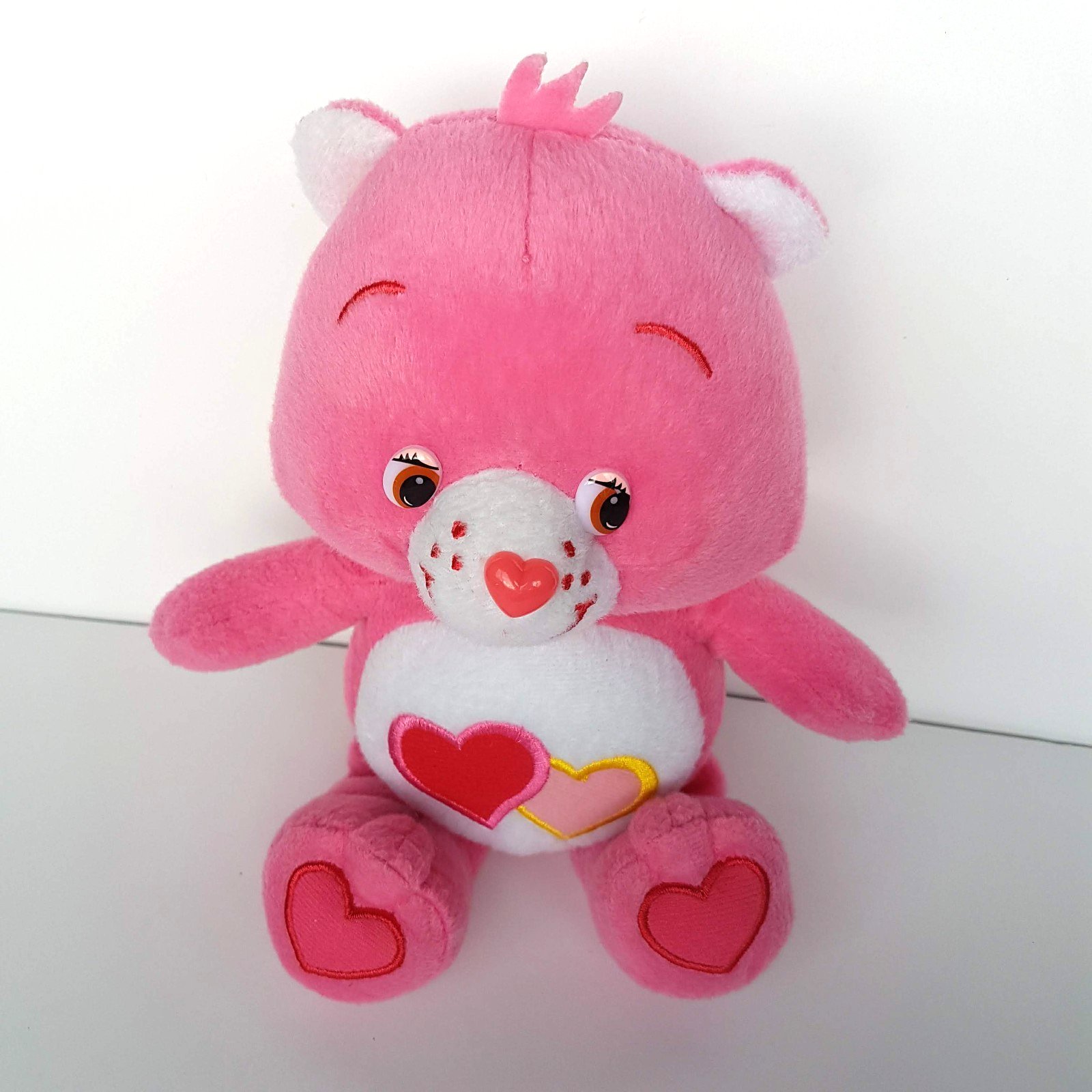 Care Bears LOVE A LOT BEAR 2013 Pink Hearts 27cm Stuffed Animal Soft Toy Pink1