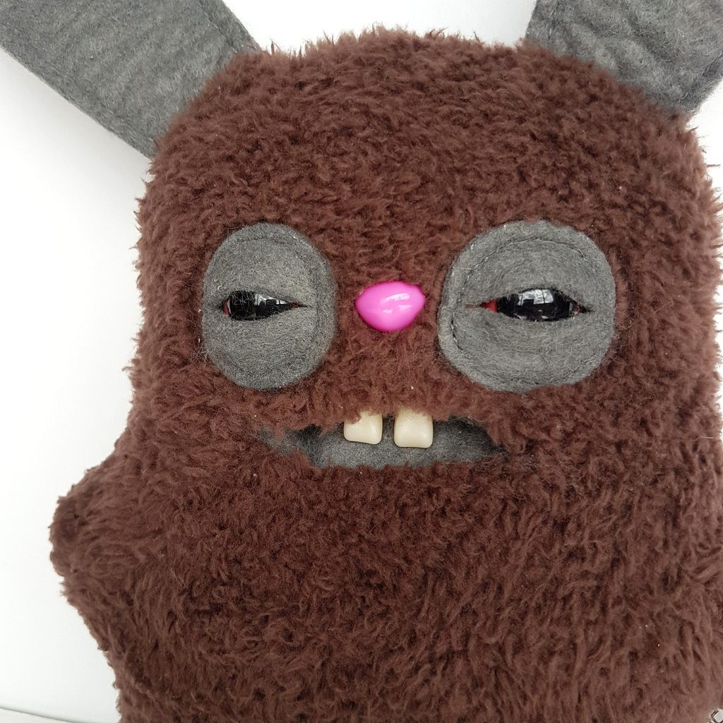 Fuggler BROWN RABID RABBIT Plush Soft Toy Funny Ugly Monster 30cm Big Ears Teeth4