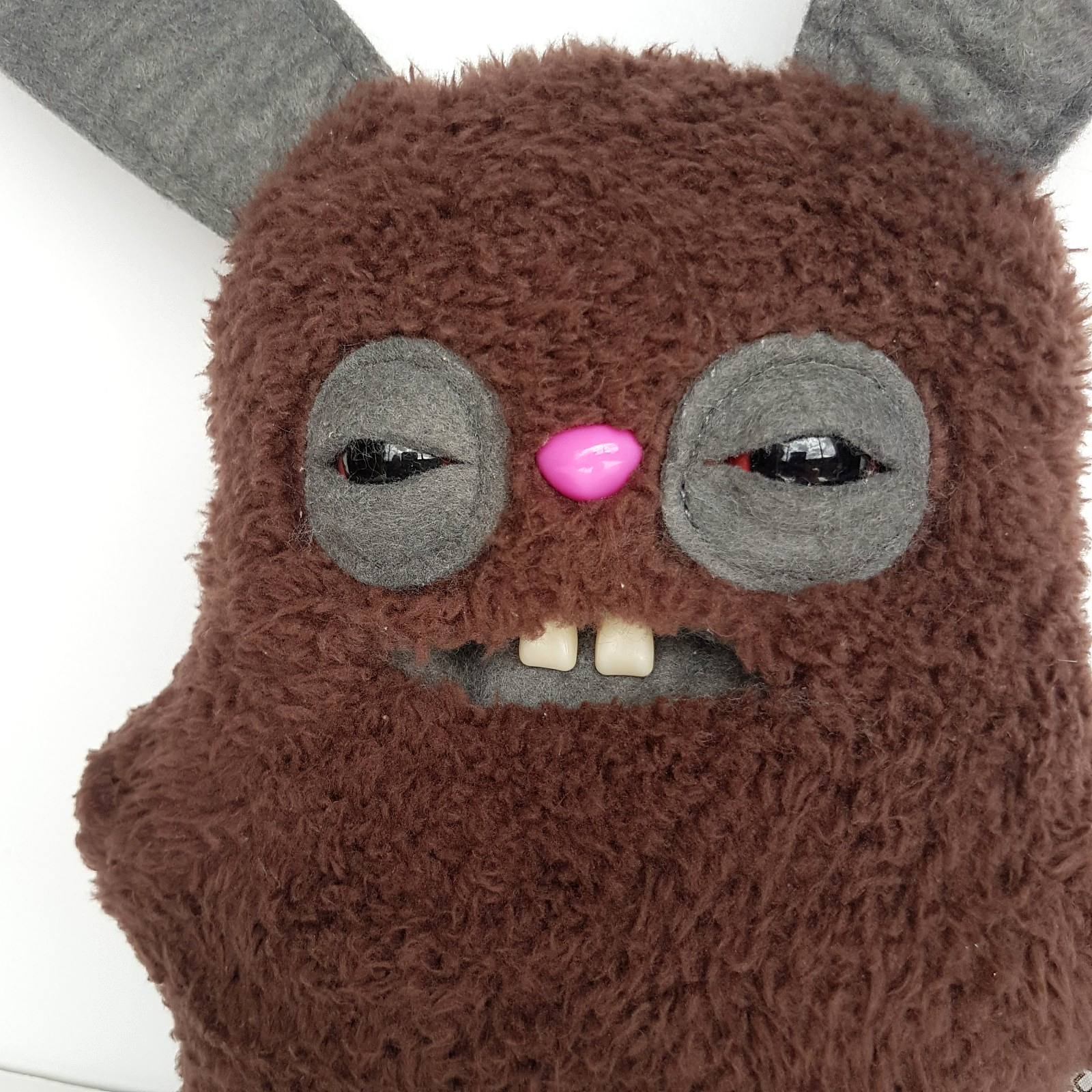 Fuggler BROWN RABID RABBIT Plush Soft Toy Funny Ugly Monster 30cm Big Ears Teeth4