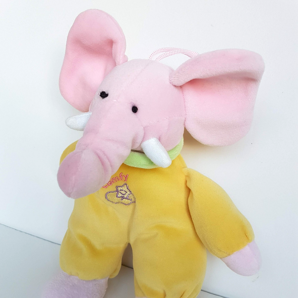 VTG Russ TUSKIE ELEPHANT Velour Lovey Comfy Soft Toy 25cm Plush Stuffed Animal5