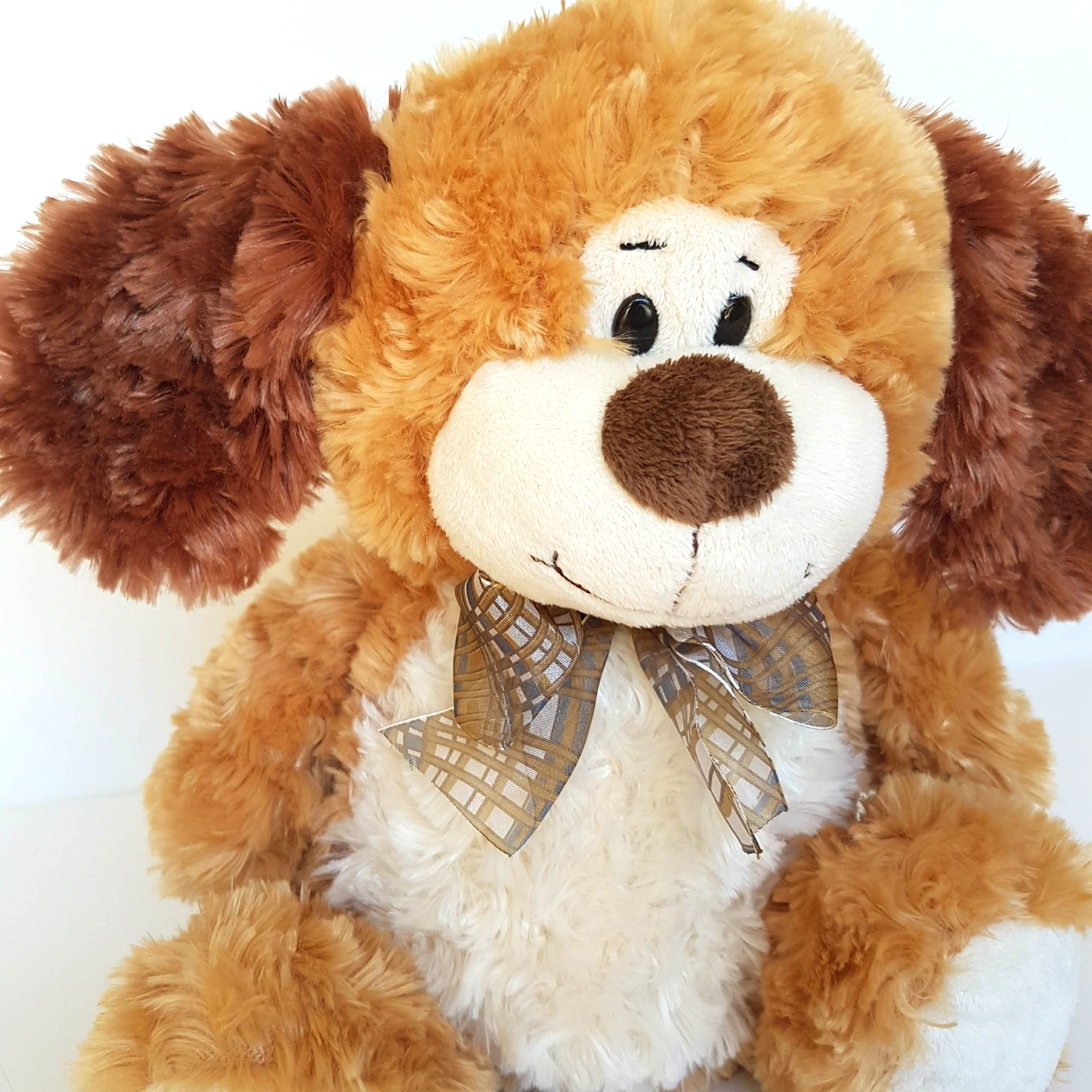 Hug Fun CUDDLY DOG Plush 28cm Puppy Stuffed Animal Soft Toy Bow Toys 'R Us1