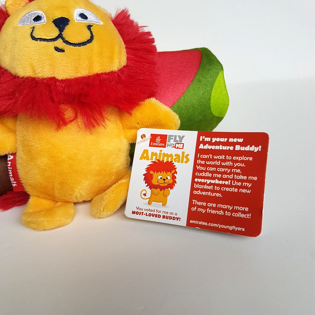 Emirates FLY WITH ME LION Plush Blanket TAG Kids Airline Stuffed Animal Soft Toy2