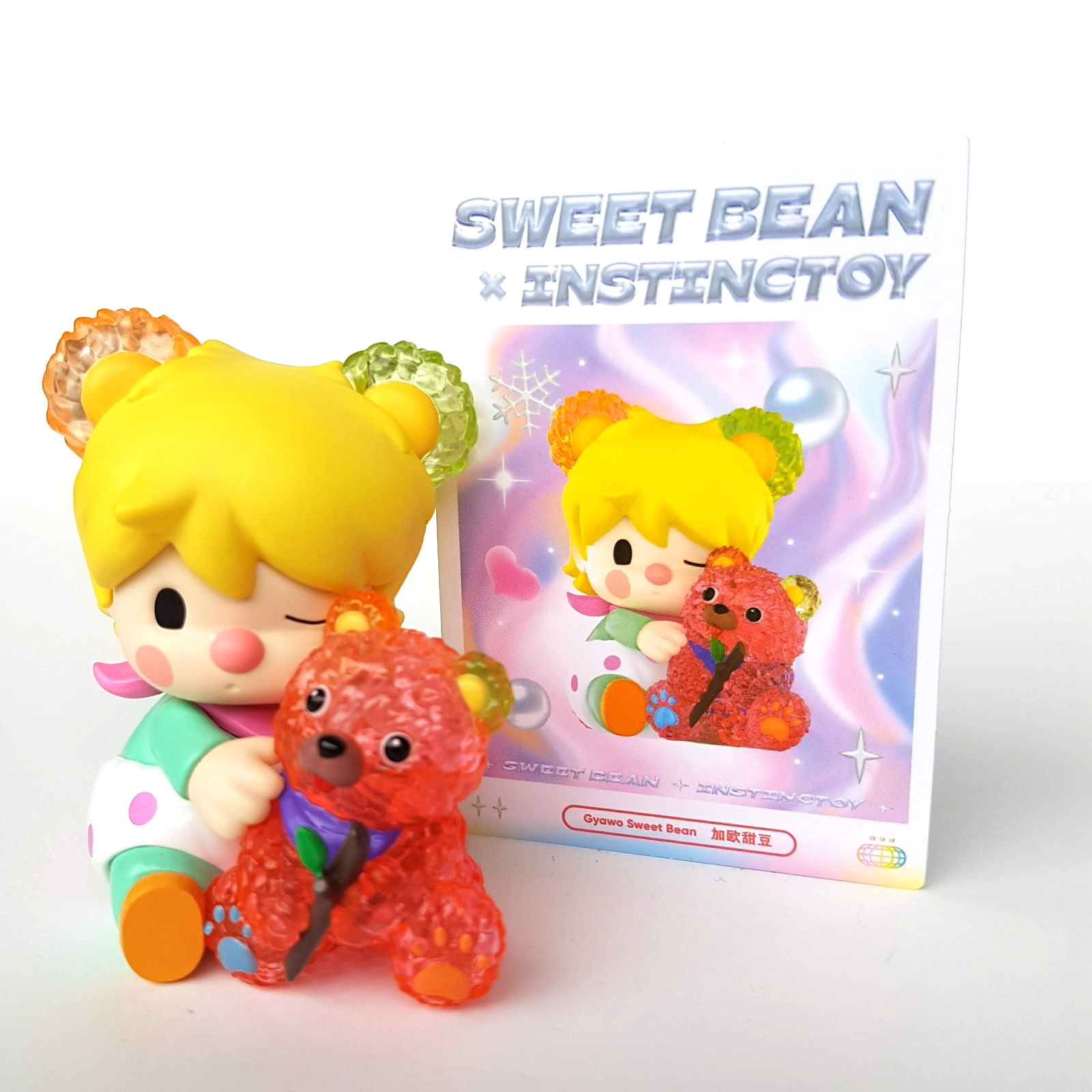 Pop Mart SWEET BEAN x INSTINCTOY Gyawa Sweet Bean 7cm + Card Figure Pastel Toy1