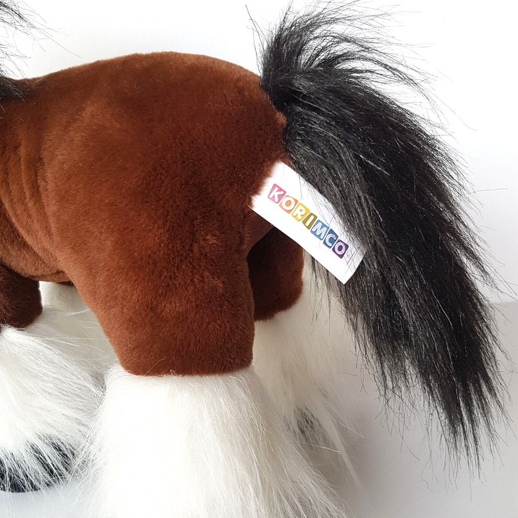 Korimco CLYDESDALE HORSE PONY Plush Stuffed Animal 30cm Equestrian Soft Toy Cute8