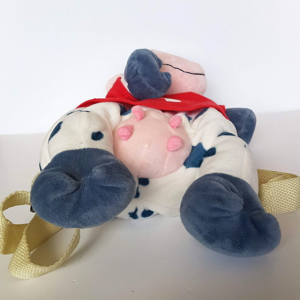 Rare MILKY FAMILY SWITZERLAND BACKPACK Cow Plush Stuffed Animal Soft Toy Bag10