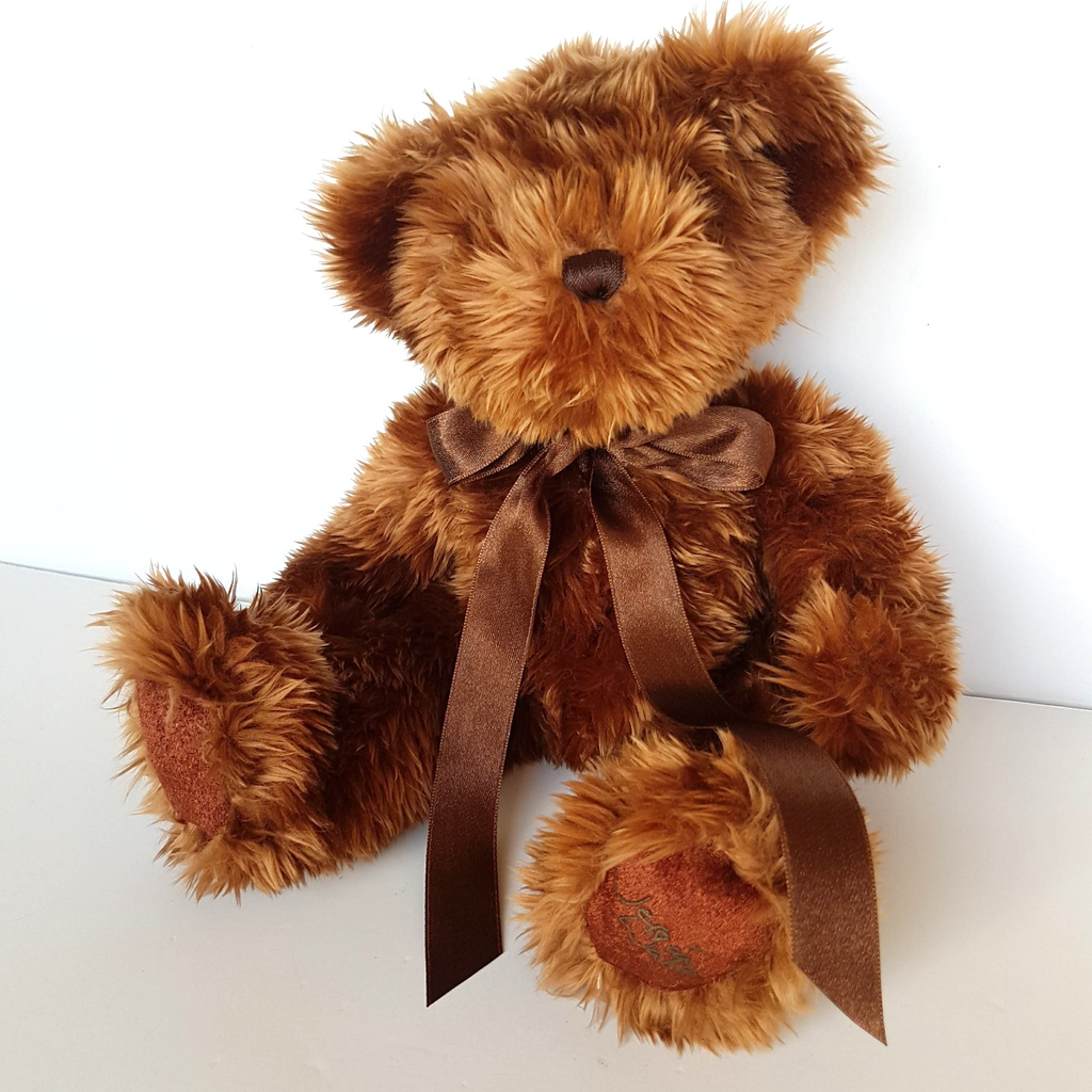 Gorgeous CHOCOLATE TEDDY BEAR Plush Stuffed Animal Soft Toy Brown Bow 20cm5
