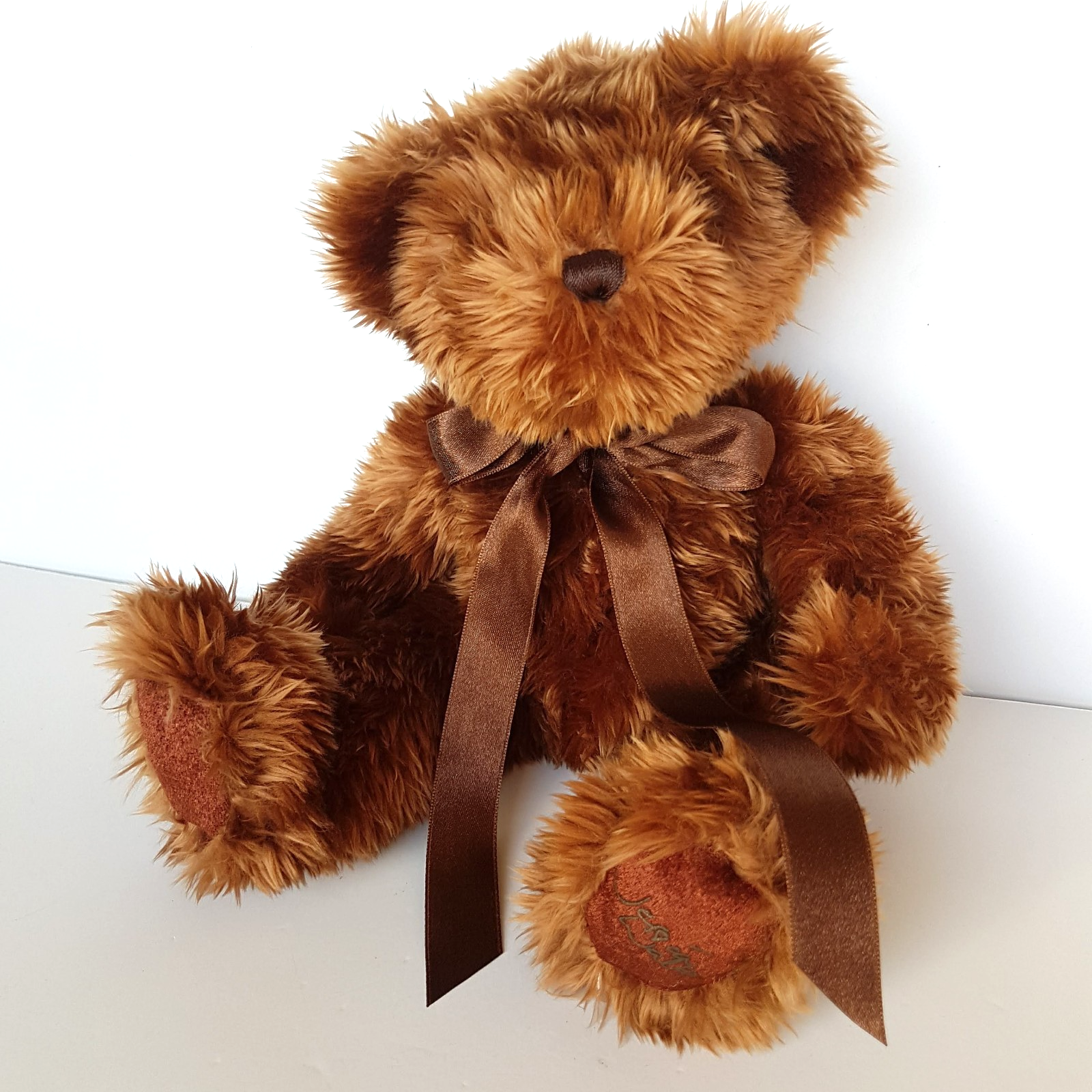 Gorgeous CHOCOLATE TEDDY BEAR Plush Stuffed Animal Soft Toy Brown Bow 20cm5