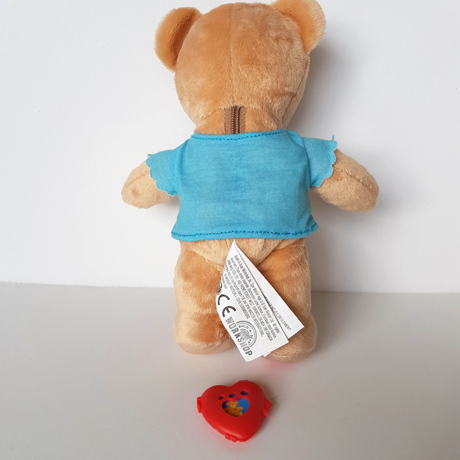 Build A Bear BUDDY SMALLFRY Teddy 19cm Cat T Shirt Stuffed Animal HEART inside4
