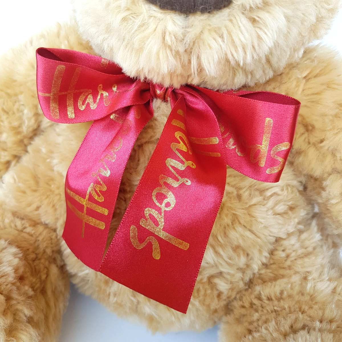 Harrods TEDDY BEAR Red Ribbon Bow 34cm Plush Soft Toy Stuffed Toy Collectible3