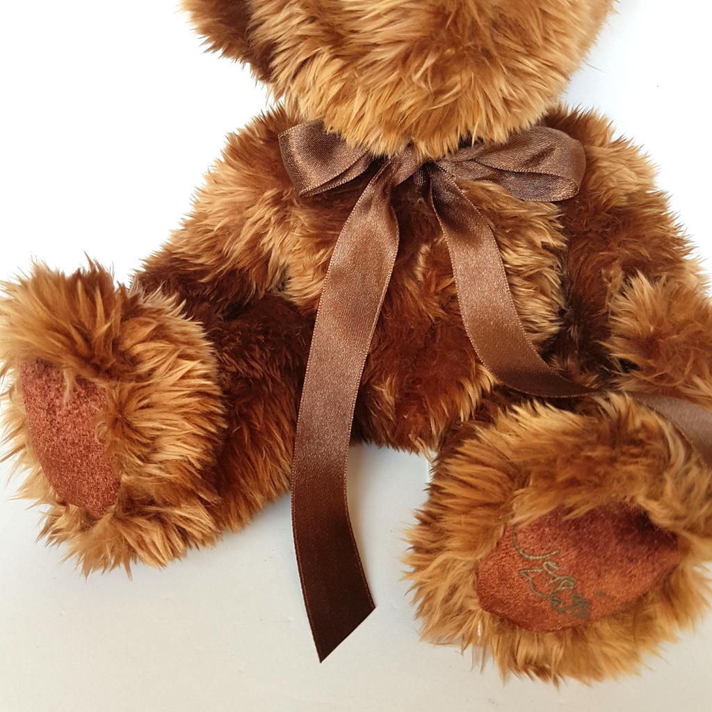 Gorgeous CHOCOLATE TEDDY BEAR Plush Stuffed Animal Soft Toy Brown Bow 20cm2