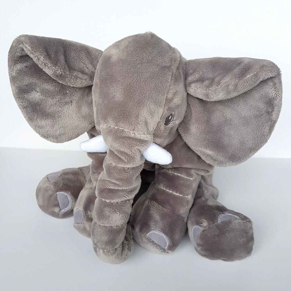 Ikea GREY ELEPHANT 29cm Plush Soft Toy Safari Stuffed Animal Cuddly Soft EUC2