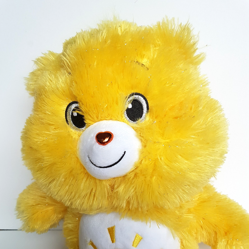 Care Bear FUNSHINE BEAR Collector's Edition Sparkle Soft Toy Stuffed Animal 35cm2