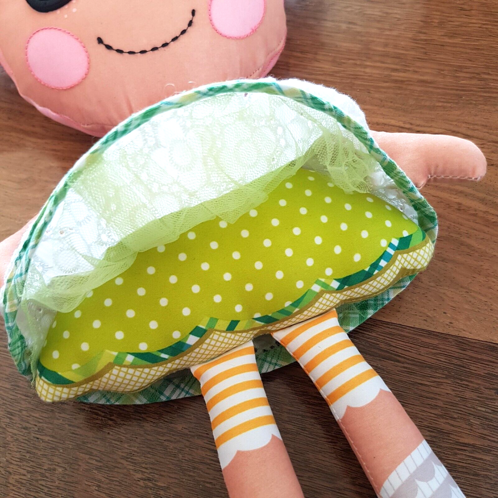 EUC Lalaloopsy BLOSSOM FLOWERPOT 18" Plush Fabric Rag Doll Lace Dress Embroidery11