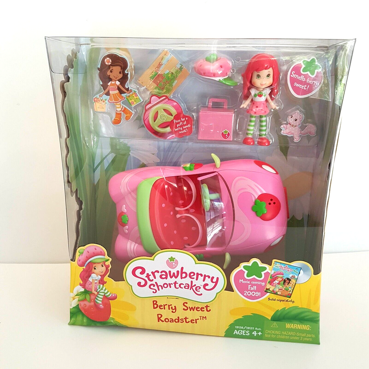Strawberry Shortcake BERRY SWEET ROADSTER CAR 2009 Doll Playset SEALED Rare0